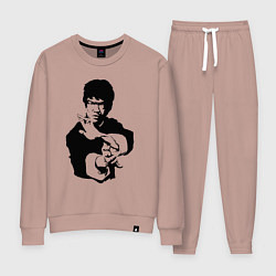 Женский костюм Черный силуэт Брюс Ли