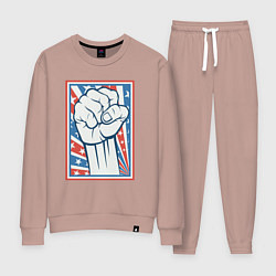 Костюм хлопковый женский USA revolution, цвет: пыльно-розовый