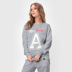 Костюм хлопковый женский Арина человек с большой буквы, цвет: меланж — фото 2