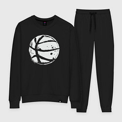 Костюм хлопковый женский Basket balls, цвет: черный