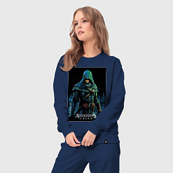 Костюм хлопковый женский Assassins creed в капюшоне, цвет: тёмно-синий — фото 2