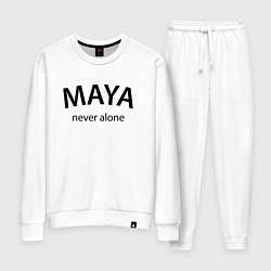 Костюм хлопковый женский Maya never alone- motto, цвет: белый