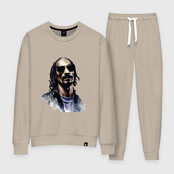 Костюм хлопковый женский Snoop dog, цвет: миндальный