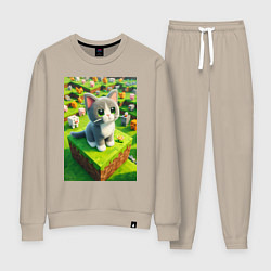 Женский костюм Funny kitten - Minecraft ai art