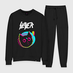 Костюм хлопковый женский Slayer rock star cat, цвет: черный
