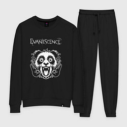 Костюм хлопковый женский Evanescence rock panda, цвет: черный