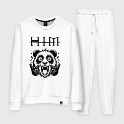 Костюм хлопковый женский HIM - rock panda, цвет: белый