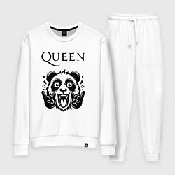 Костюм хлопковый женский Queen - rock panda, цвет: белый