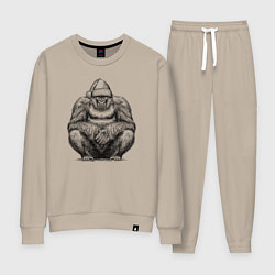 Женский костюм Новогодняя горилла на корточках