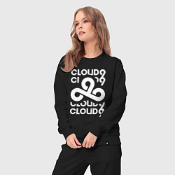Костюм хлопковый женский Cloud9 - in logo, цвет: черный — фото 2