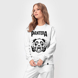 Костюм хлопковый женский Pantera - rock panda, цвет: белый — фото 2