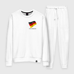 Костюм хлопковый женский Im German - motto, цвет: белый