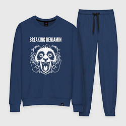 Костюм хлопковый женский Breaking Benjamin rock panda, цвет: тёмно-синий