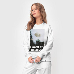 Костюм хлопковый женский X files - dumpling, цвет: белый — фото 2