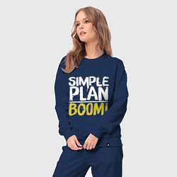 Костюм хлопковый женский Simple plan - boom, цвет: тёмно-синий — фото 2