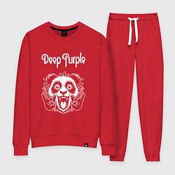 Костюм хлопковый женский Deep Purple rock panda, цвет: красный