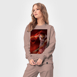 Костюм хлопковый женский Баскетбол Тайга Кагами, цвет: пыльно-розовый — фото 2