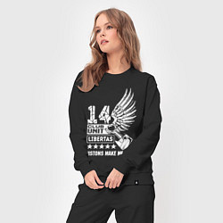 Костюм хлопковый женский Поршни делают меня свободным club unit 2, цвет: черный — фото 2