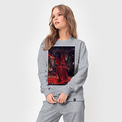 Костюм хлопковый женский Лянь Се Чэн Хуа под кровавым дождем, цвет: меланж — фото 2