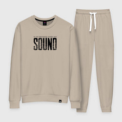 Костюм хлопковый женский В начале был звук, цвет: миндальный