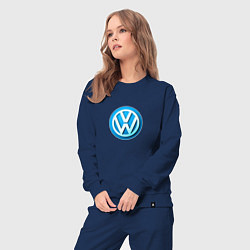 Костюм хлопковый женский Volkswagen logo blue, цвет: тёмно-синий — фото 2