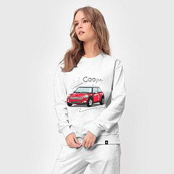 Костюм хлопковый женский Mini Cooper, цвет: белый — фото 2