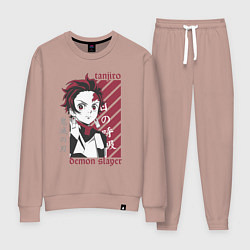 Женский костюм Тандзиро Камадо серьезный Клинок рассекающий демон