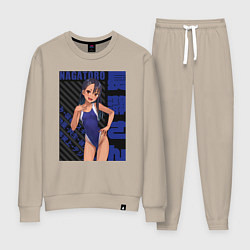 Костюм хлопковый женский Не издевайся Нагаторо Хаясэ, цвет: миндальный