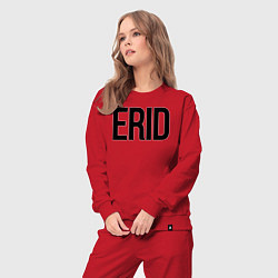 Костюм хлопковый женский Токен для рекламы - ERID, цвет: красный — фото 2