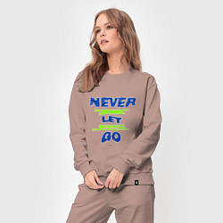 Костюм хлопковый женский Never Let Go Jungkook, цвет: пыльно-розовый — фото 2