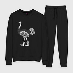 Женский костюм Страус в сапожках