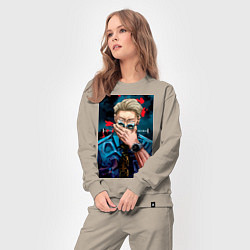 Костюм хлопковый женский Магическая битва Кэнто Нанами маг первого класса а, цвет: миндальный — фото 2