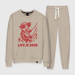 Женский костюм Забавная позитивная черепаха альпинист