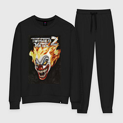 Костюм хлопковый женский Twisted metal 2 - clown head, цвет: черный