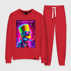 Костюм хлопковый женский Cyber Bart - neon glow fantasy, цвет: красный