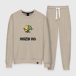 Костюм хлопковый женский Логотип Noize MC, цвет: миндальный