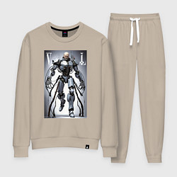 Костюм хлопковый женский Cyber Lenin - armor on suction cups, цвет: миндальный