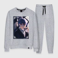 Женский костюм Тёмный дворецкий Сиэль Фантомхайв пьет чай