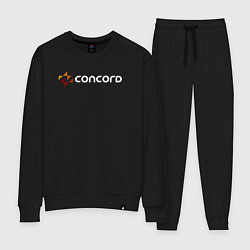 Костюм хлопковый женский Concord logo game, цвет: черный
