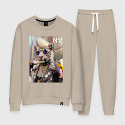 Женский костюм Леопард альбинос панк музыкант из Нью-Йорка - нейр