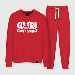 Костюм хлопковый женский Goro cuddly carnage logotype, цвет: красный