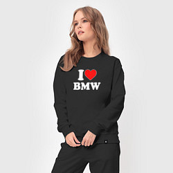 Костюм хлопковый женский I love my BMW, цвет: черный — фото 2