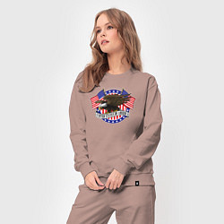 Костюм хлопковый женский United States of America, цвет: пыльно-розовый — фото 2