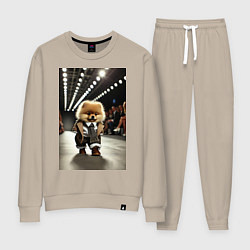 Женский костюм Шпиц на подиуме - показ мод животных