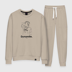 Костюм хлопковый женский BTS Dynamite J-Hope, цвет: миндальный