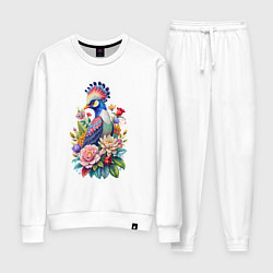 Женский костюм Шлемоносный турако среди цветов