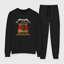 Костюм хлопковый женский Metallica Barcelona, цвет: черный