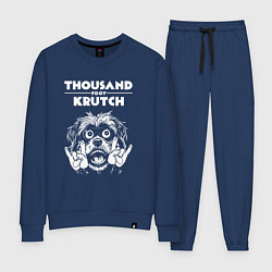 Костюм хлопковый женский Thousand Foot Krutch rock dog, цвет: тёмно-синий