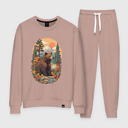 Женский костюм Медведь в лесу на фоне гор