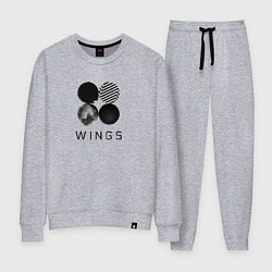 Костюм хлопковый женский BTS Wings, цвет: меланж